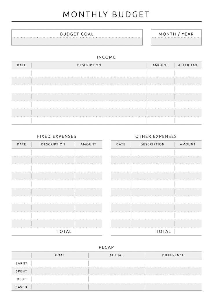 Create Your Dream Budget with This Simple Monthly Template