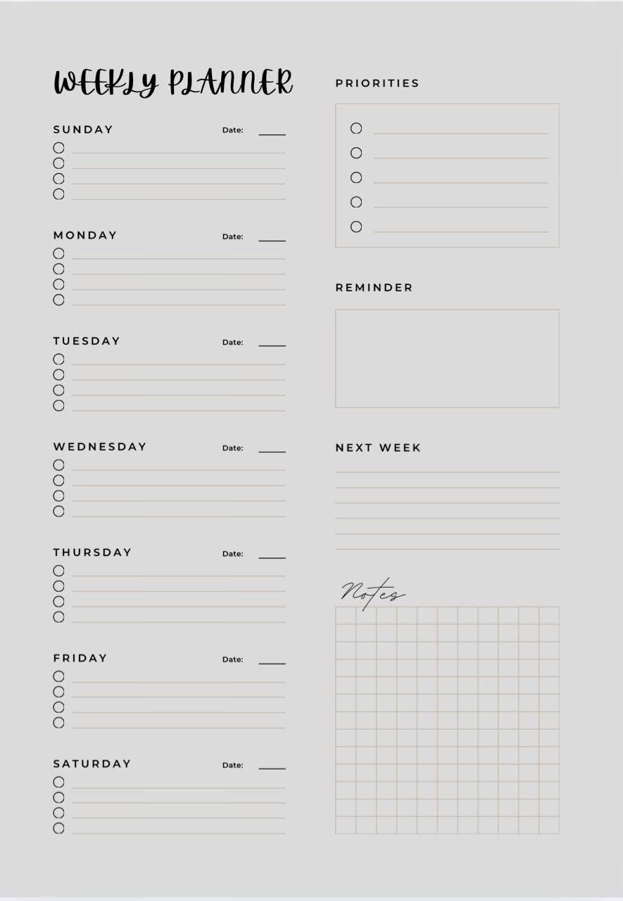 Transform Your Life with This Simple Weekly Planner