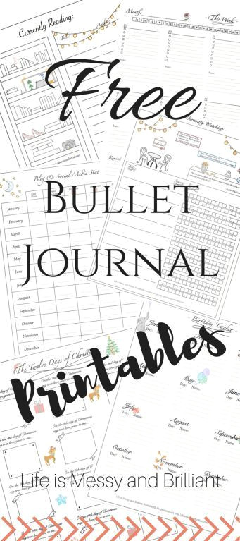 20+ Essential Bullet Journal Printables