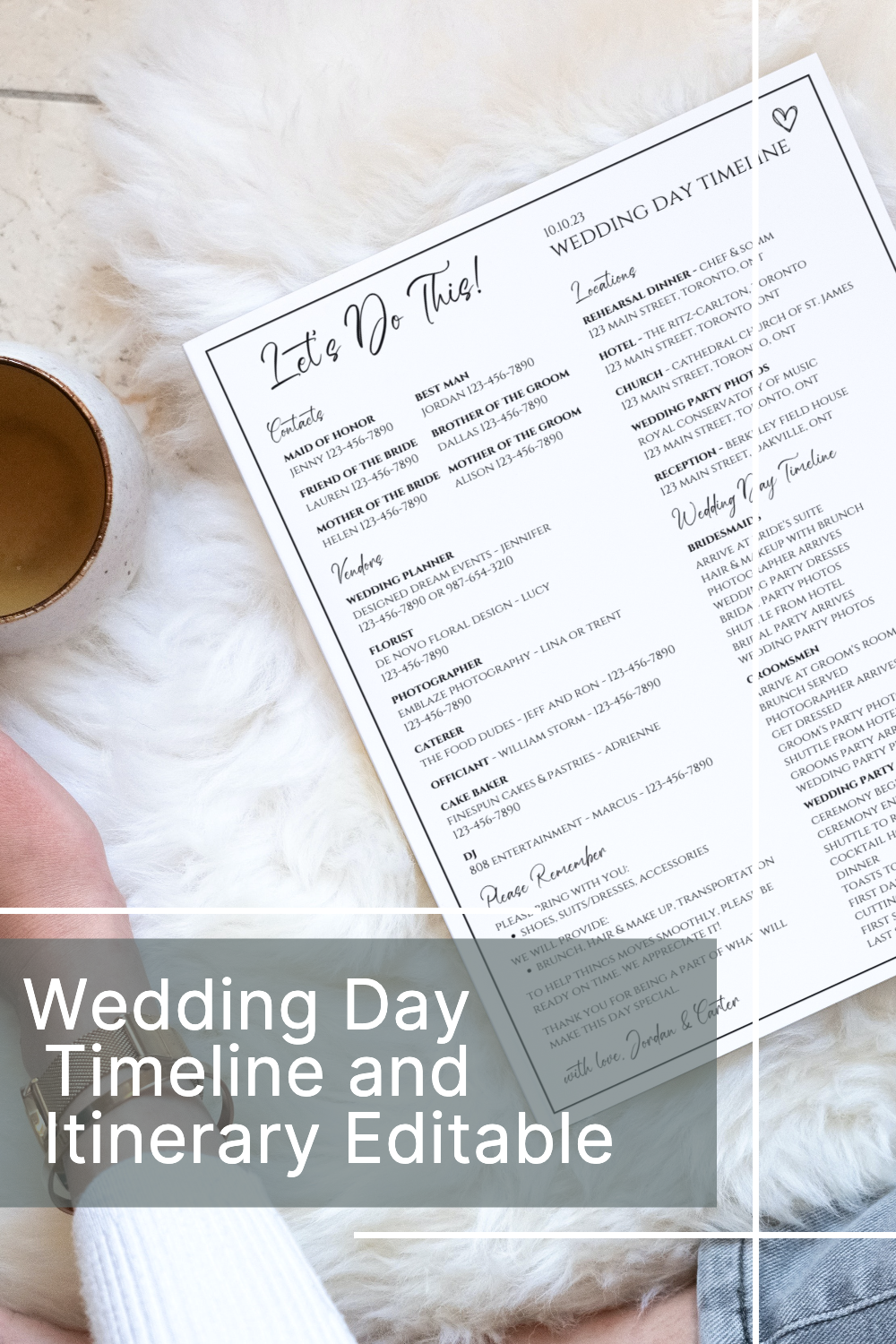 Plan Your Dream Wedding: Customizable Wedding Timeline