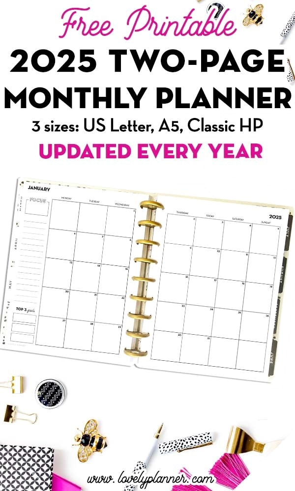 2025 Monthly Calendar: Print & Plan Your Year