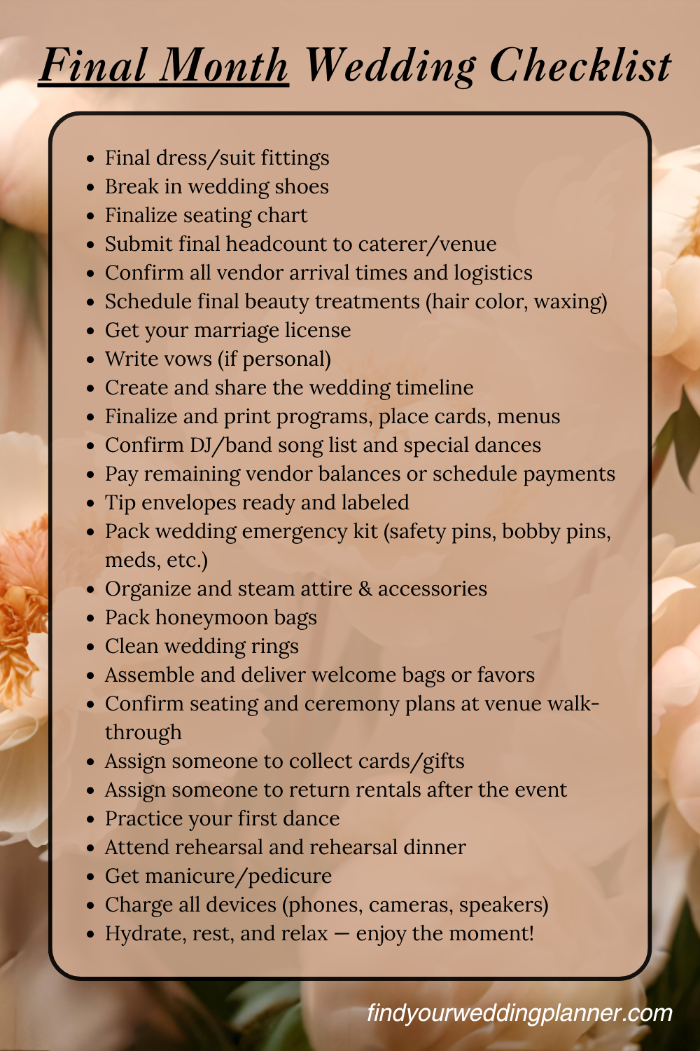 Plan Your Dream Wedding in 30 Days