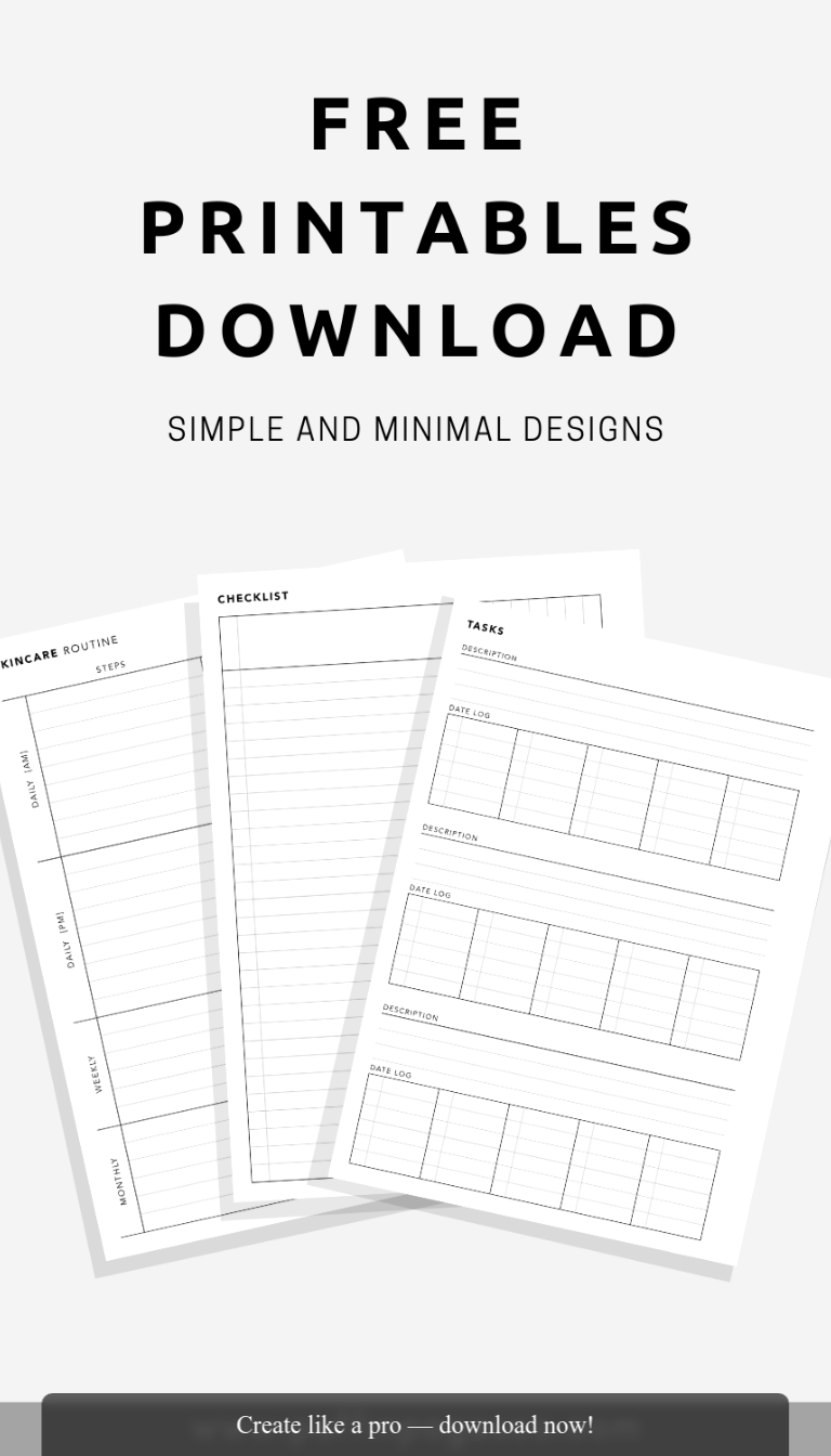 Boost Productivity with 4-In-1 Free Planner Templates