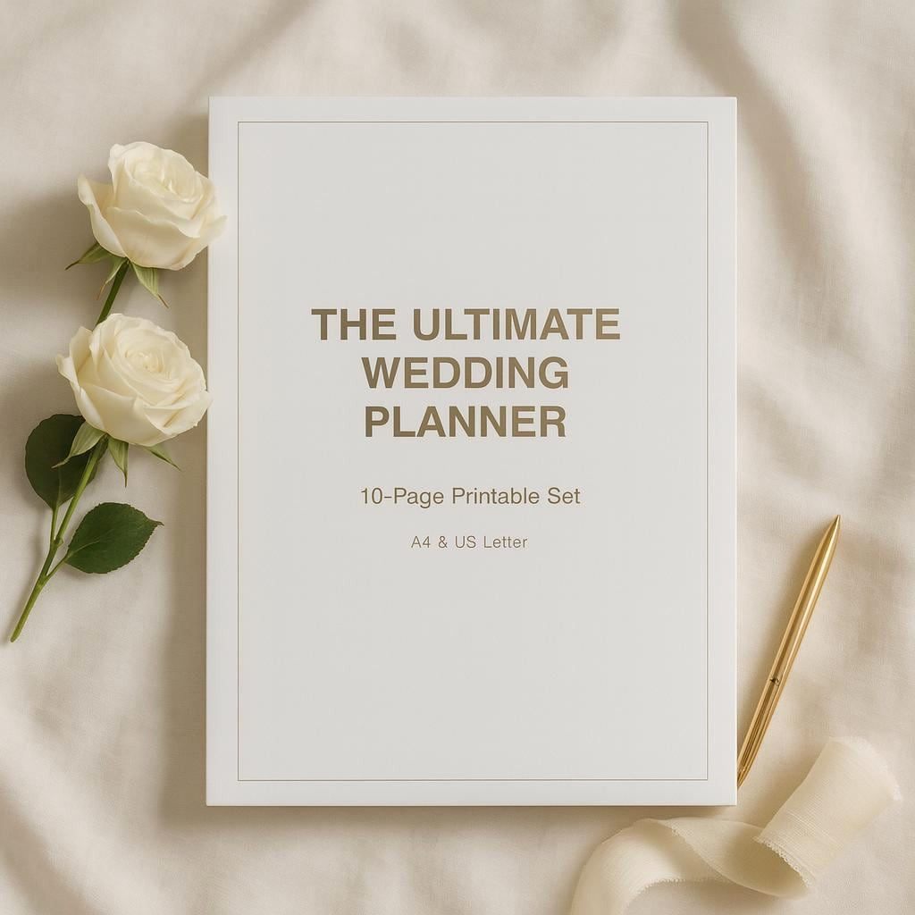 Minimal Wedding Agenda: 10-Page Template for a Smooth Planning Experience