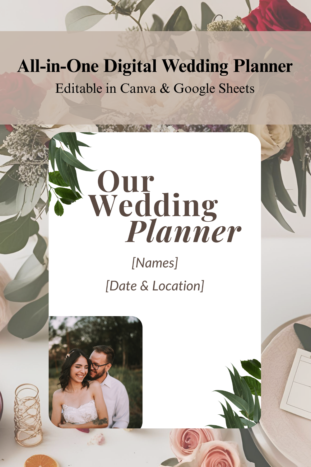 Easy Digital Wedding Planning: 2-Page Templates for Bride-to-Be