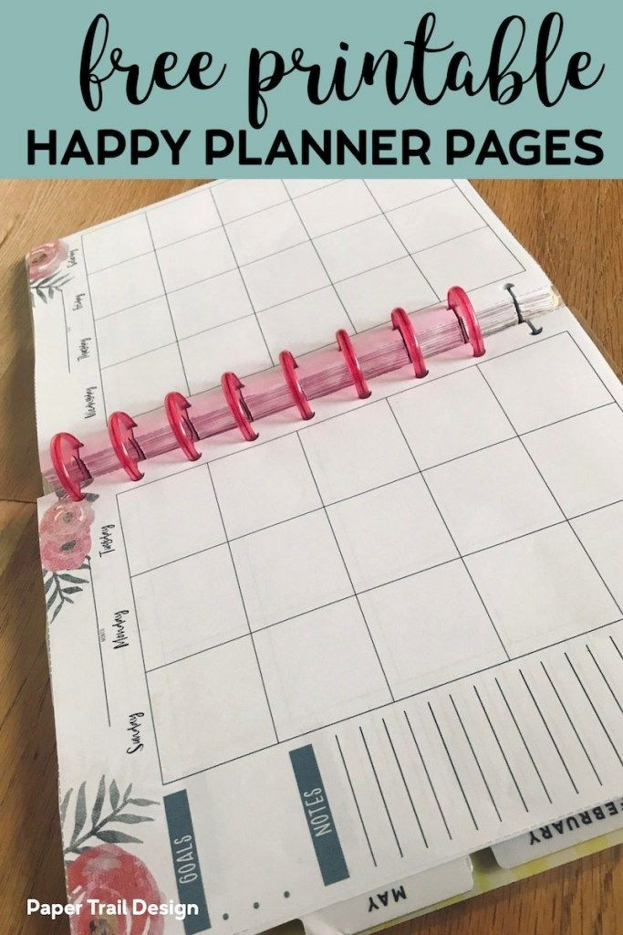 Free Printable Floral Planner Pages
