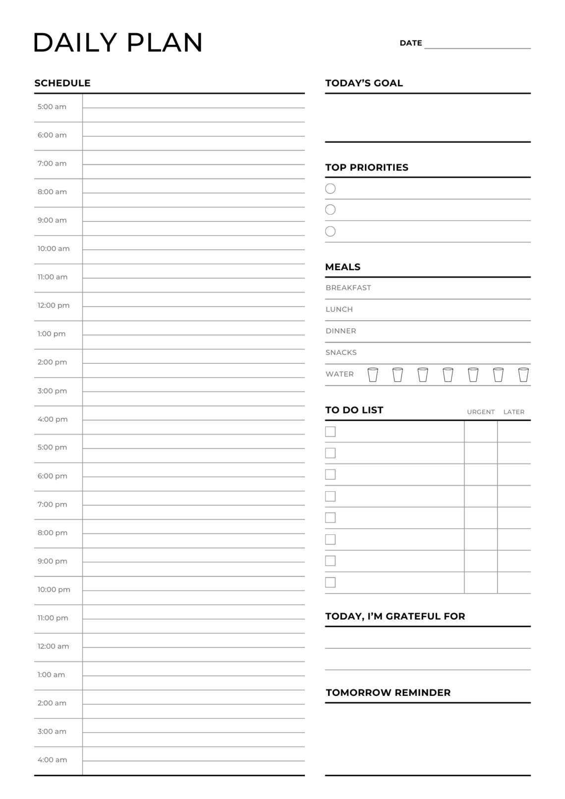 Organize Your Day in 2 Easy Pages: Printable & Digital