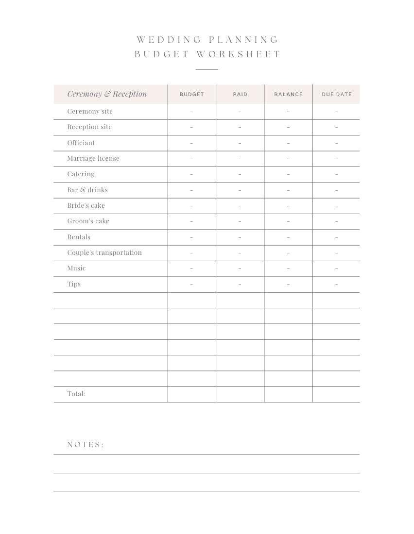 Plan a Stress-Free 30k Wedding with This FREE Budget Template