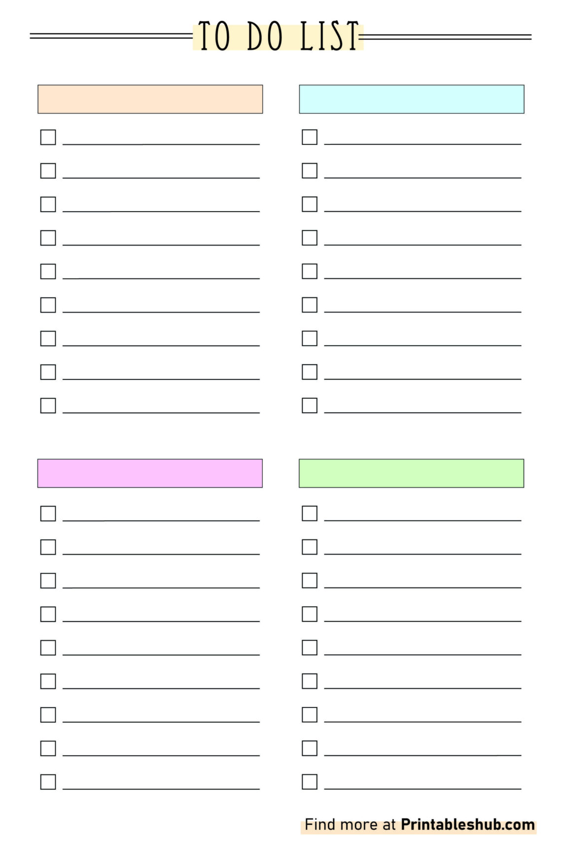 Get Organized with 100% Free Printable To-Do Lists
