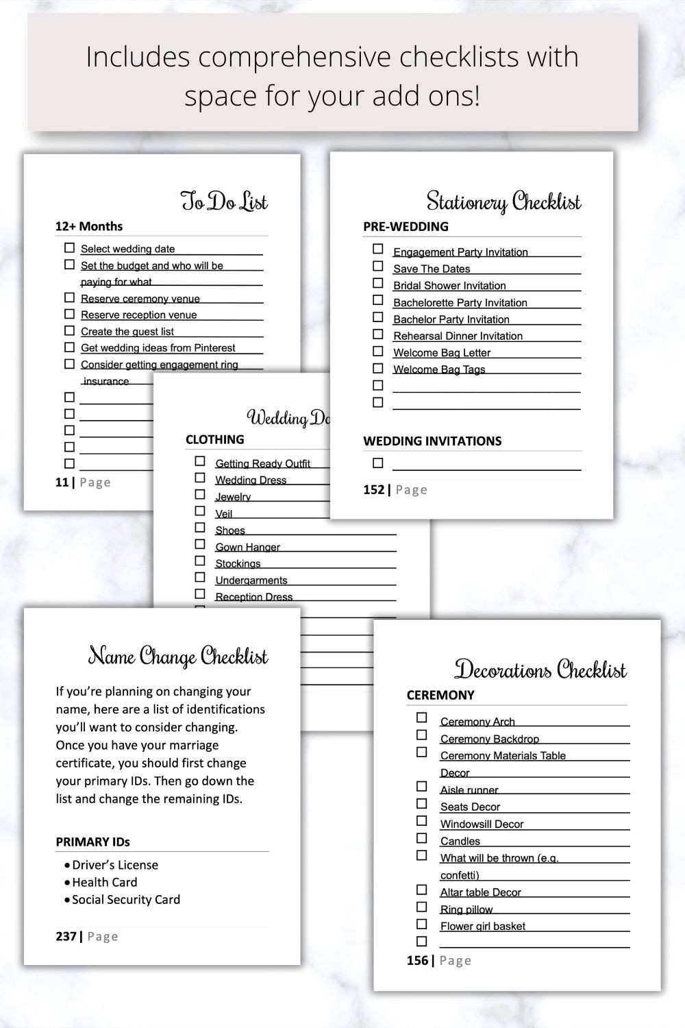 Plan Your Dream Wedding with This HUGE Printable Checklist