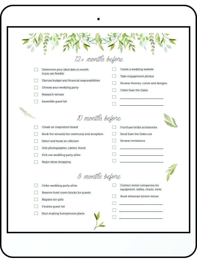 Plan Your Dream Wedding with these FREE Organization Templates