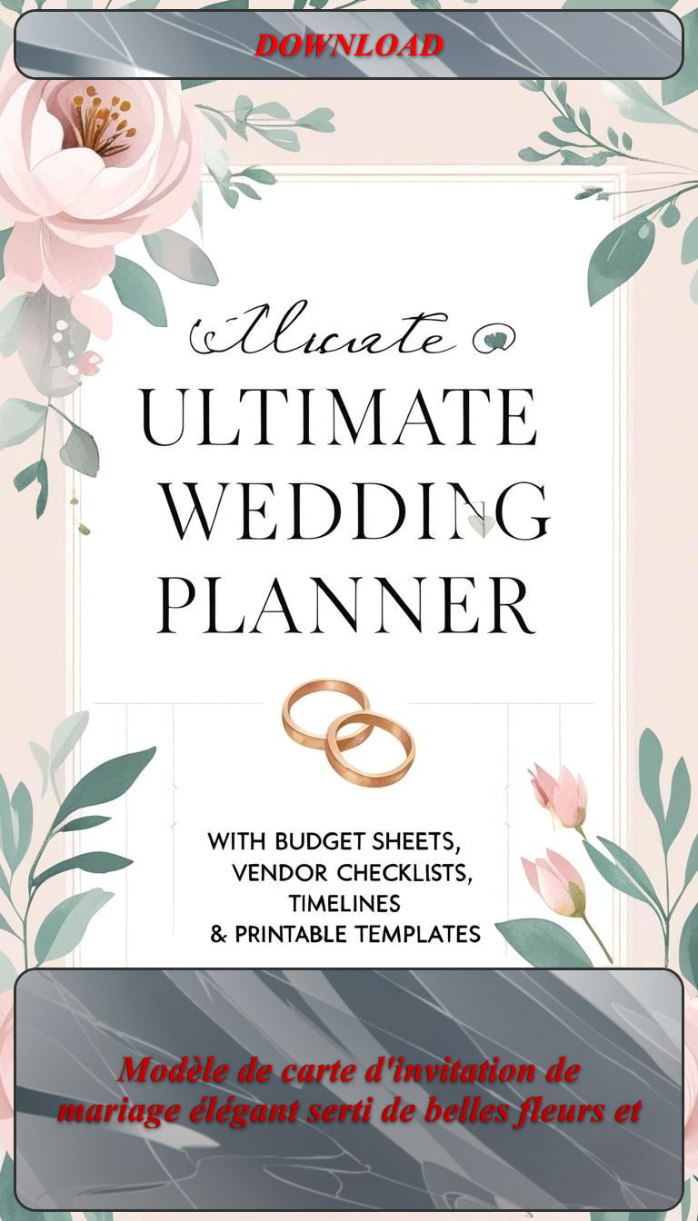 Elegance Meets Nature: Luxurious Floral Wedding Invitation Design