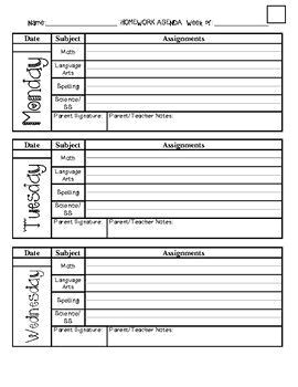 Achieve A- Grades with This Easy Weekly Homework Planner