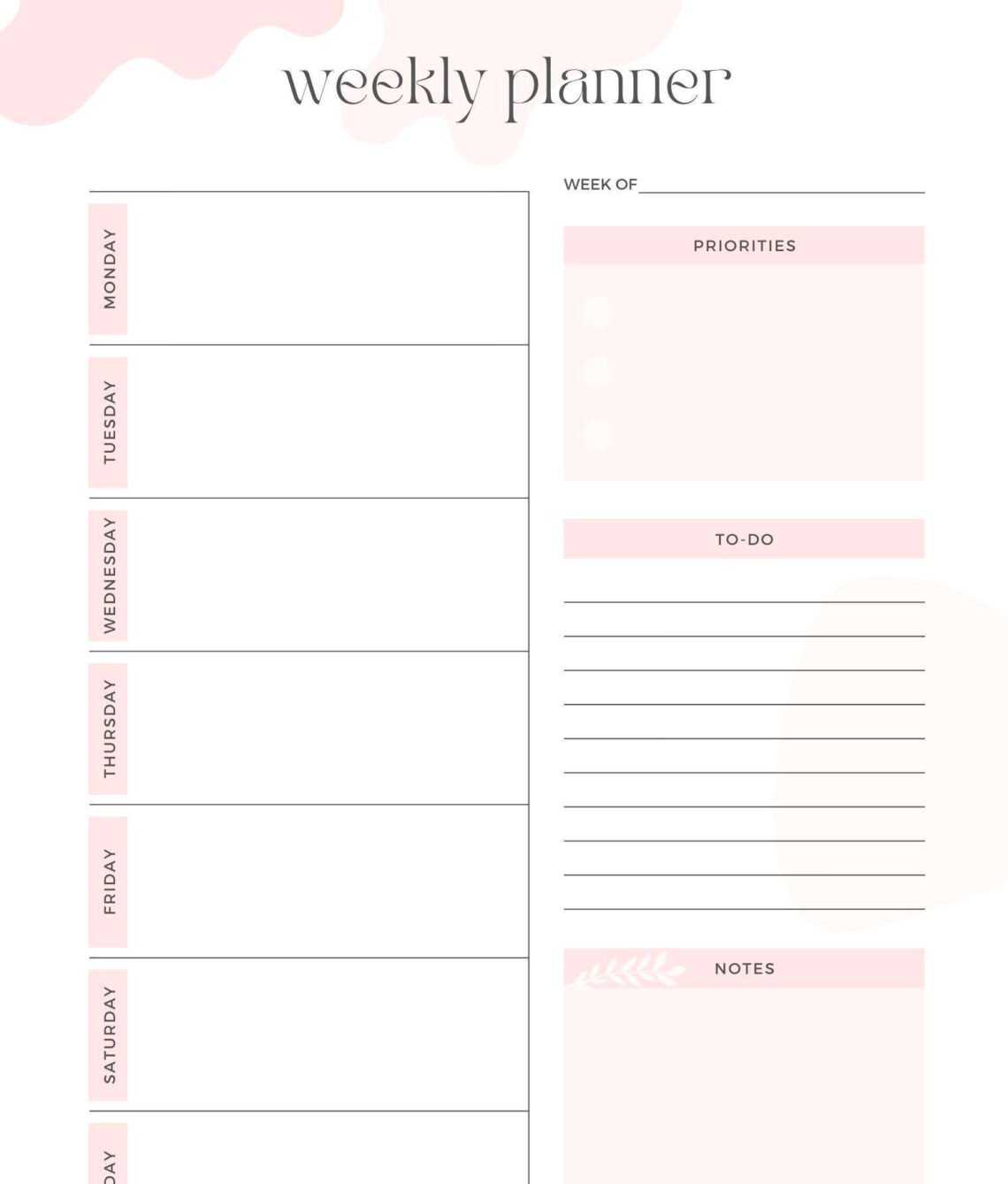 Simplify Your Schedule with a Free 2025 Weekly Planner