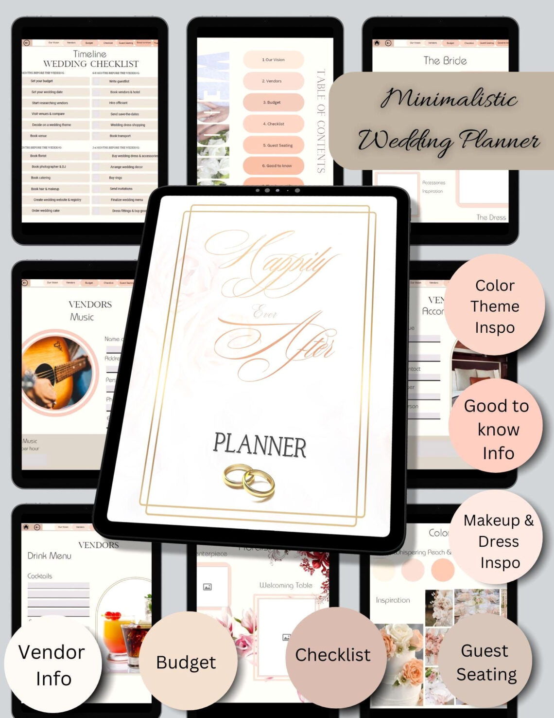 Elegant Minimalist Wedding Planner for a Stress-Free Dream Day