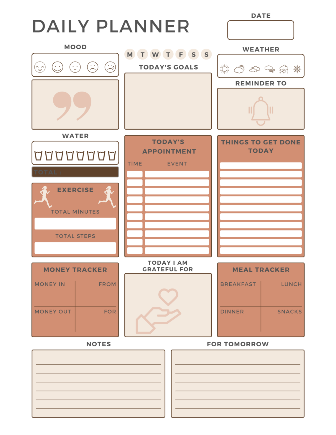 Daily Planner Instant Download: Get Organized with One Easy PDF