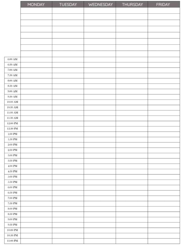 Plan Your Day in 60 Seconds: Free Printable Schedule