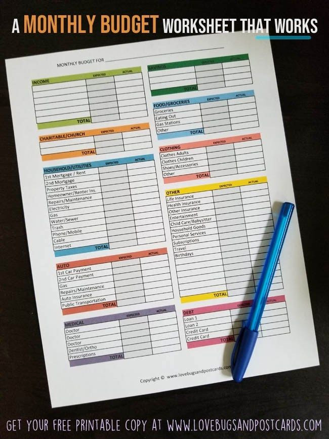 Printable Monthly Budget Template That Actually Works!