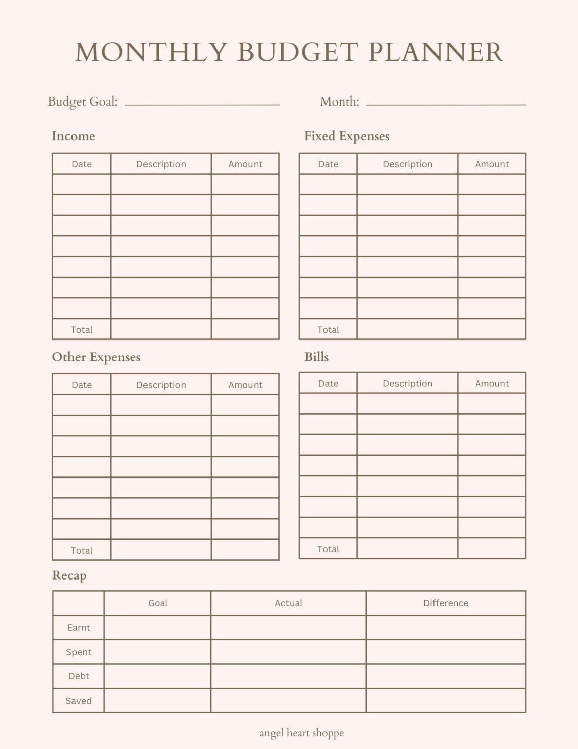 Plan Your Finances in Style with Our FREE Monthly Budget Tracker!