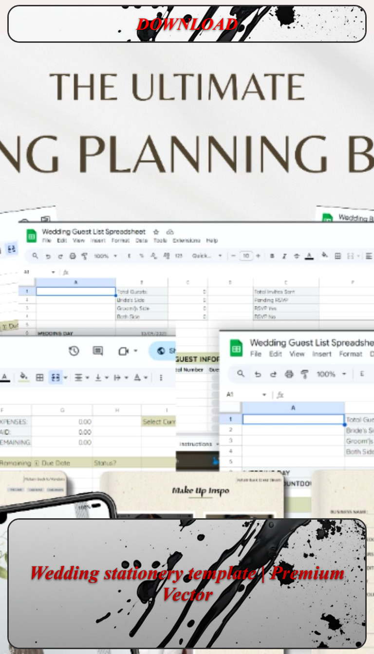Elegant Wedding Stationery Templates