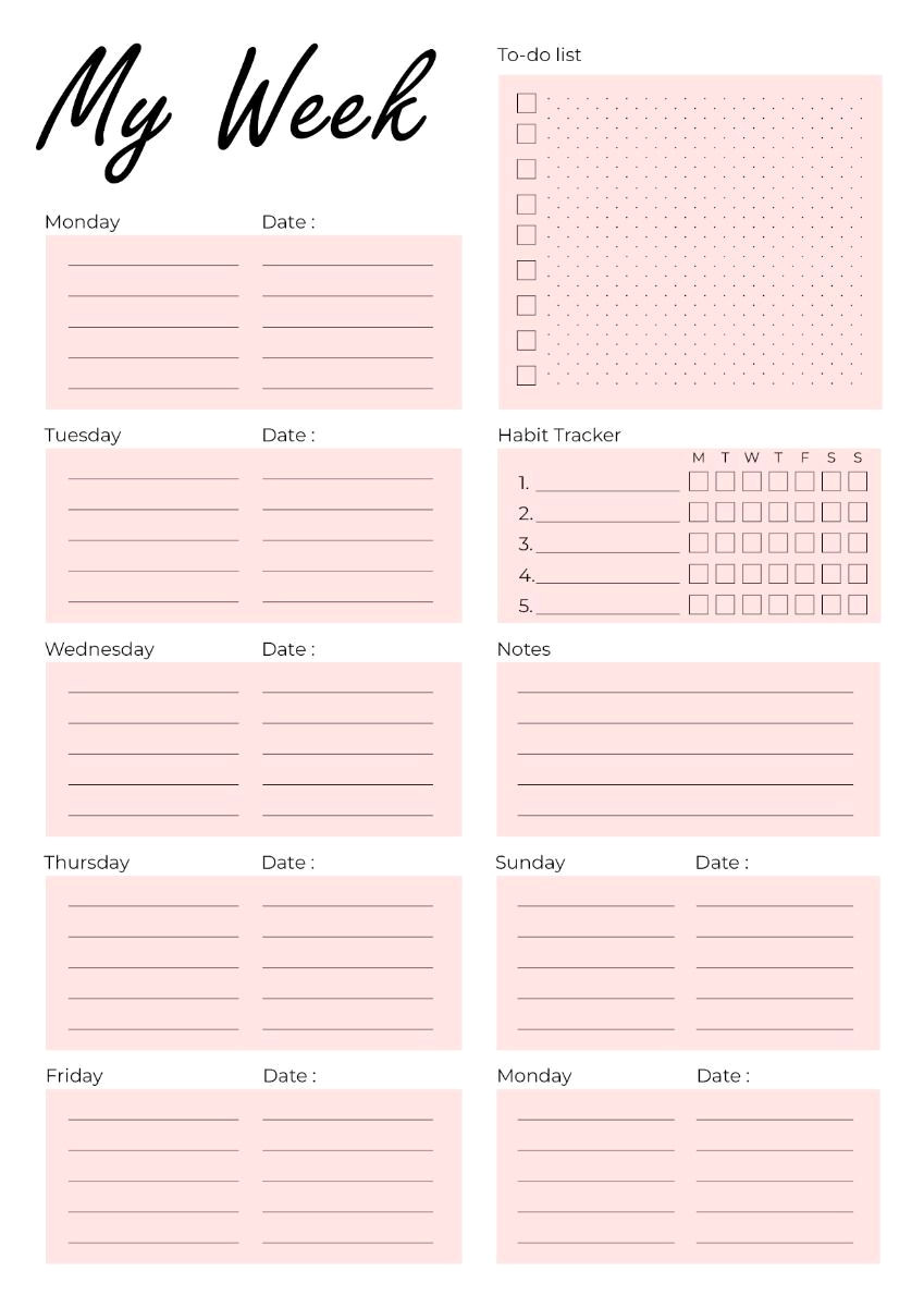 Plan Your Chicest Weeks with This Free Weekly Planner