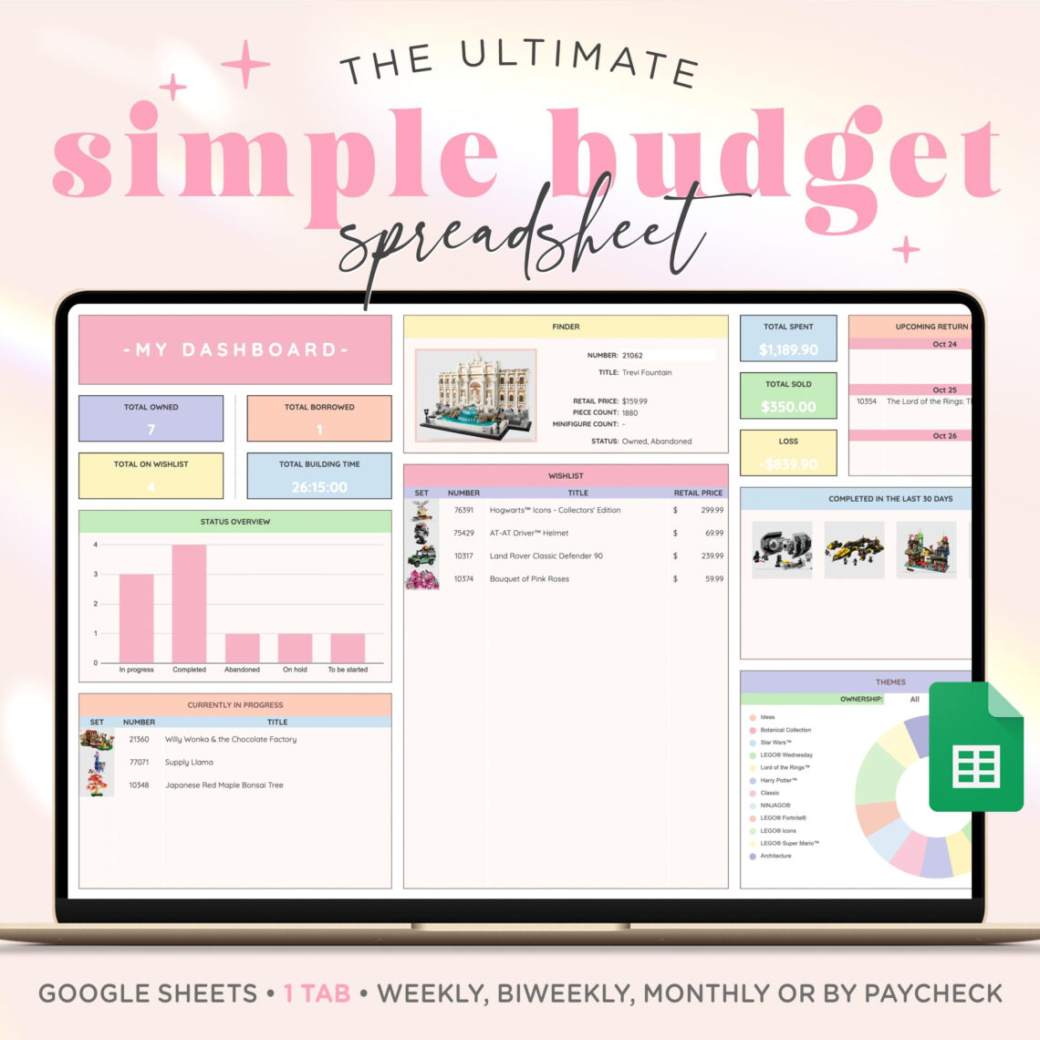 Easy Budget Planner for Excel & Google Sheets