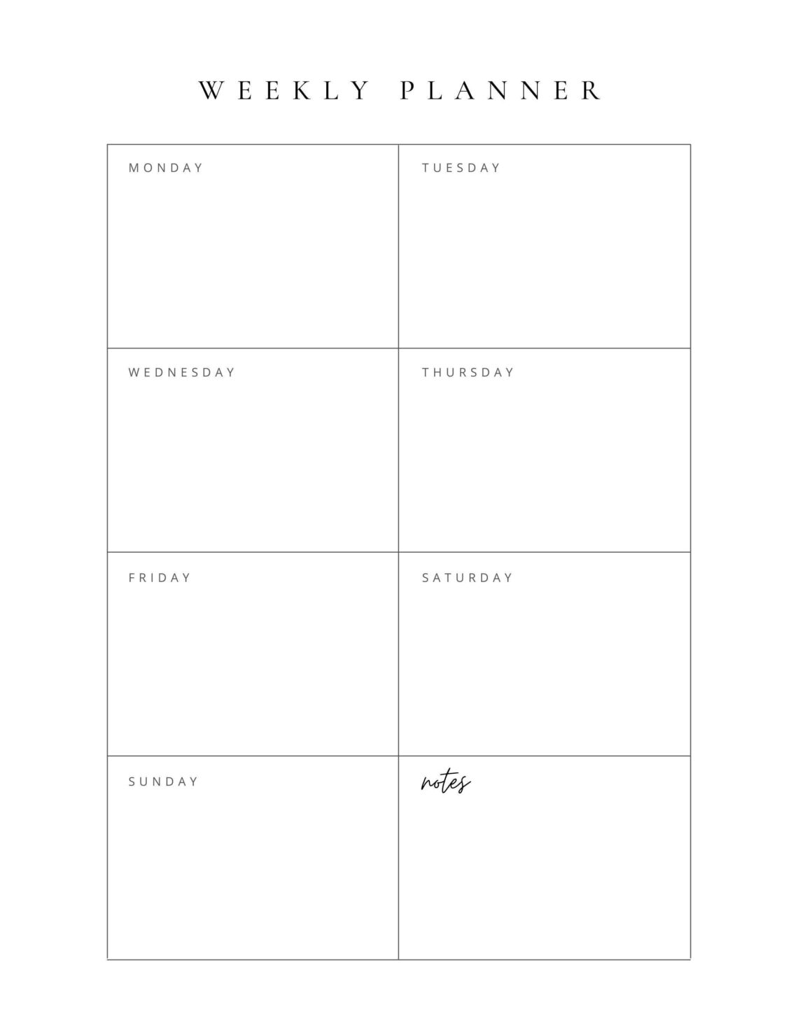 Plan Your Week with Minimalist Ease