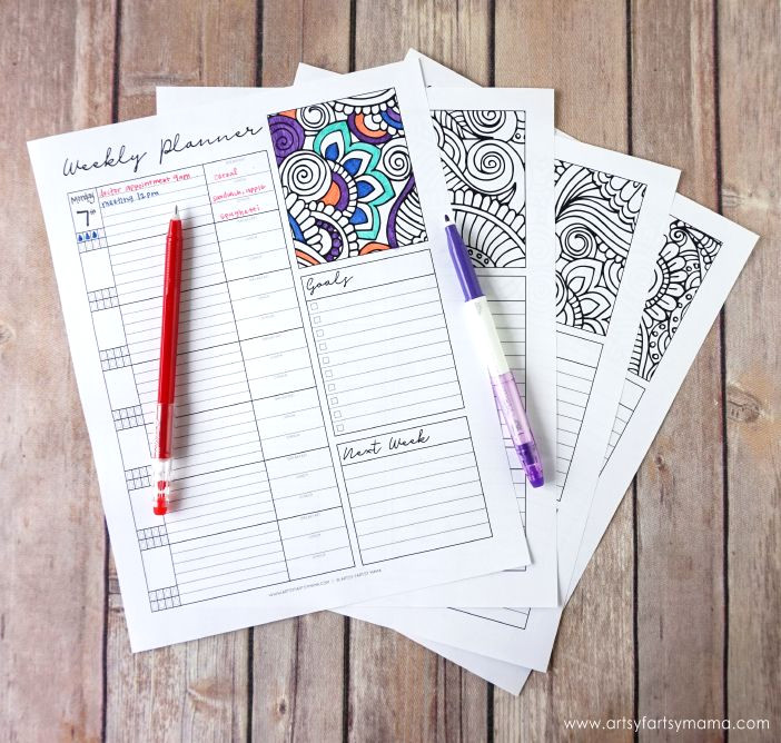 Color Your Way to Productivity with These Free Printables