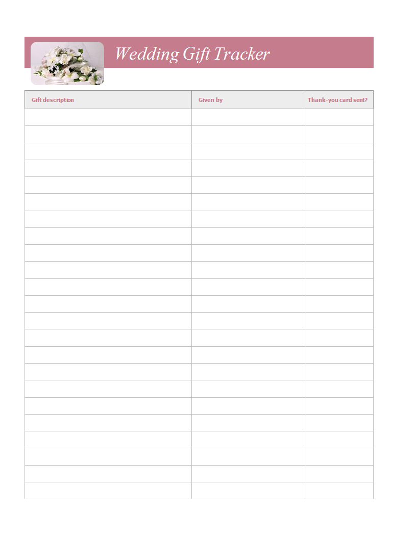 5-Minute Wedding Gift Tracker: Free Templates Included