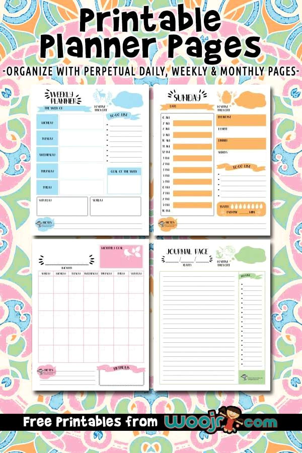 Easy Planner Pages for Kids: Daily, Weekly, Monthly Layouts!
