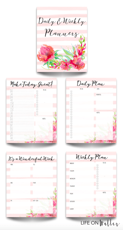 Bloom into Productivity: 4 Free Floral Planners