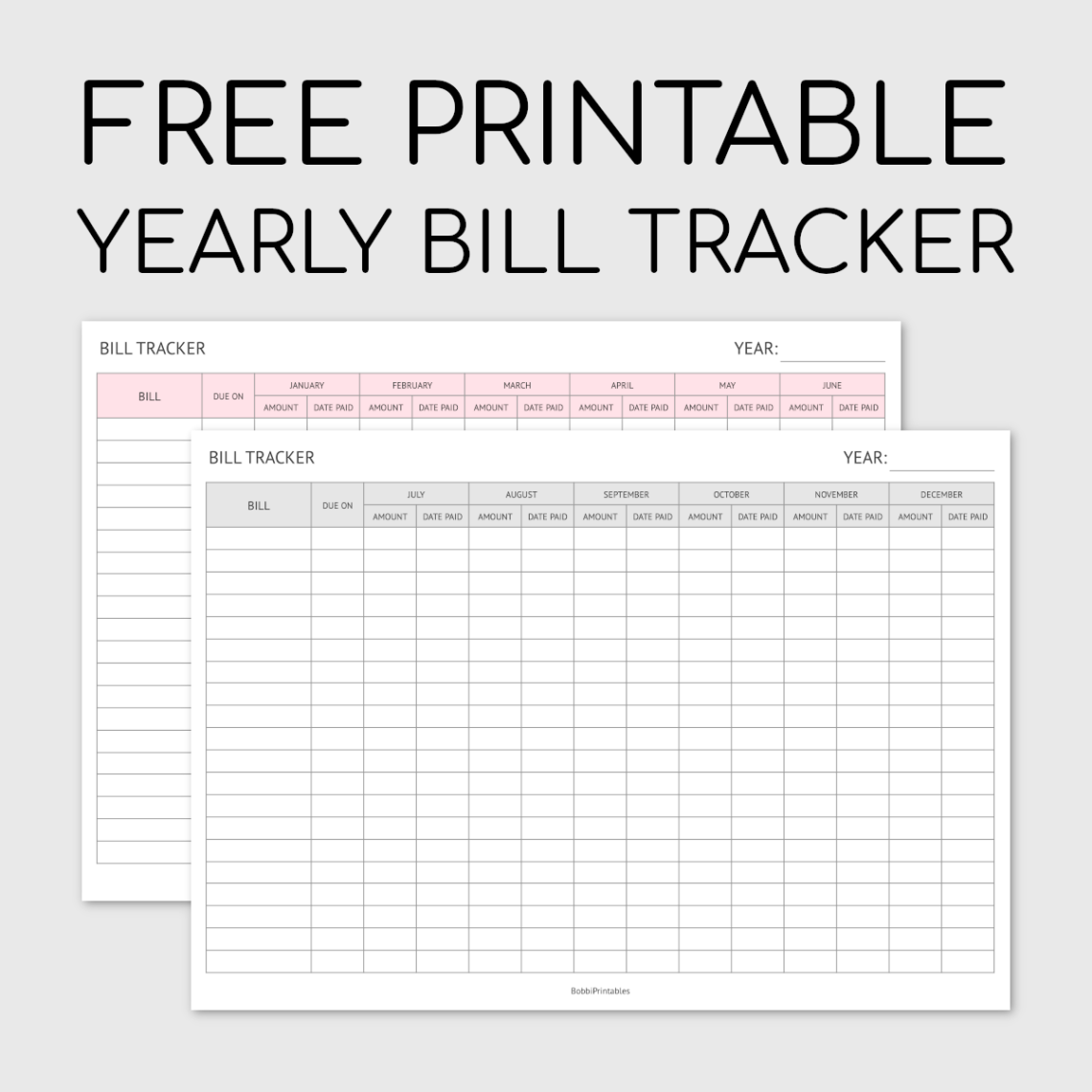 Track Your Bills in One Year with Ease