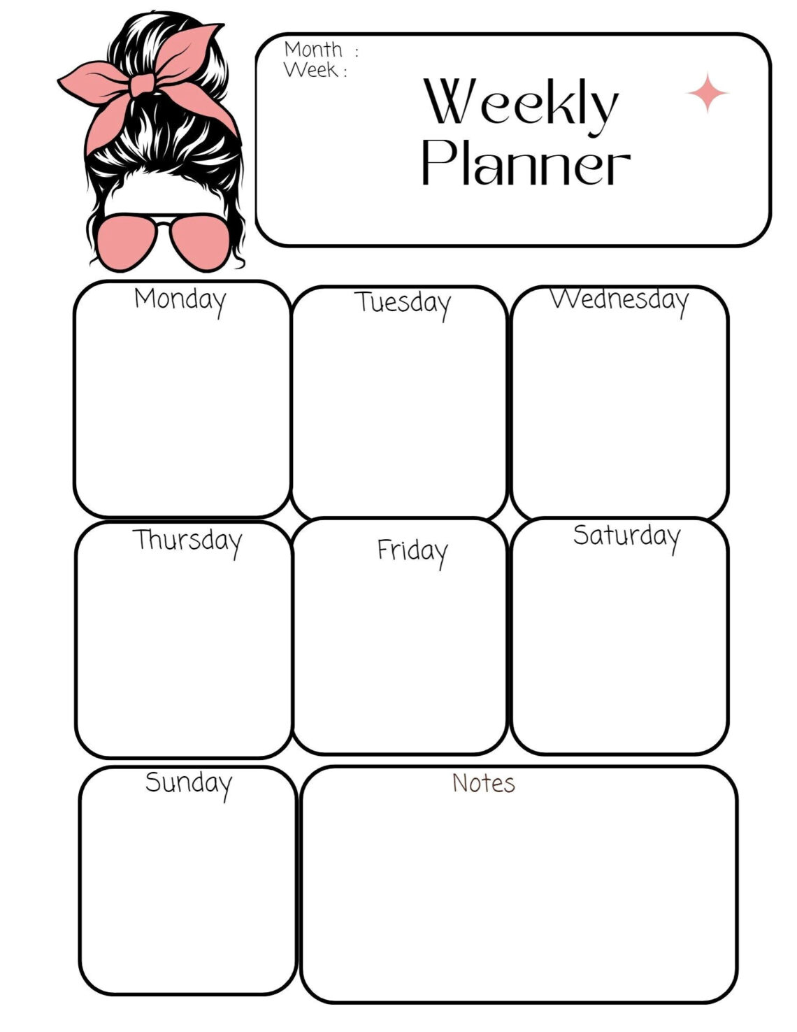 Printable Weekly Planner — Stay Organized in 5 Minutes a Day