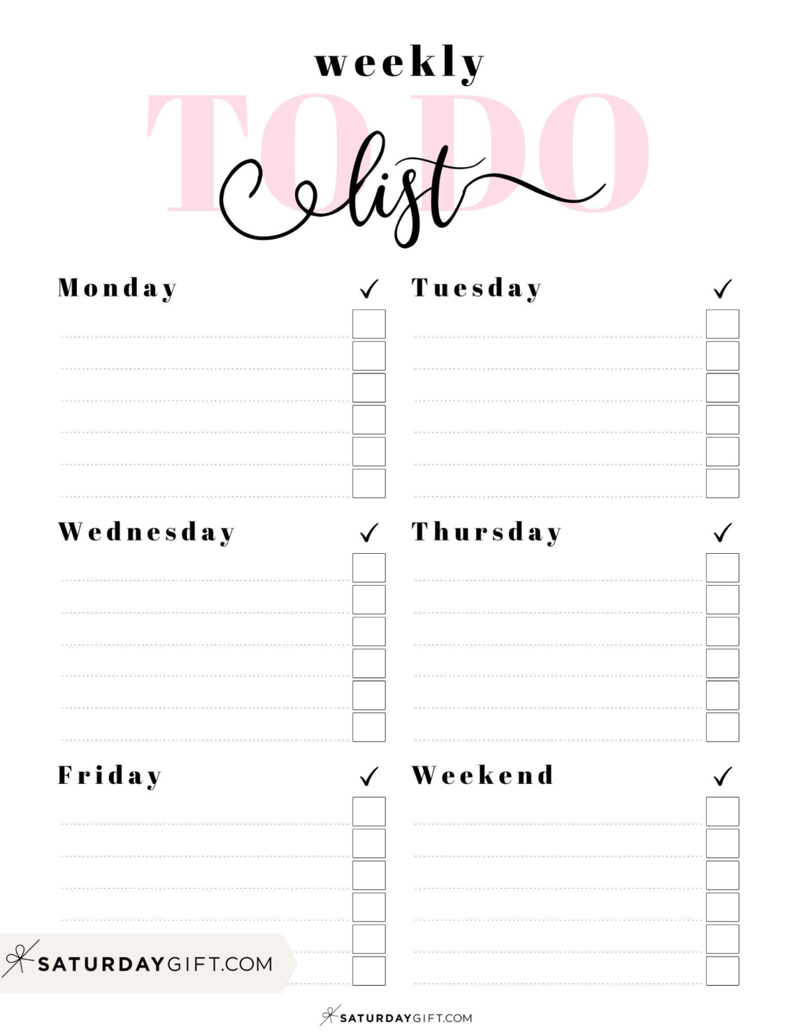 Free Printable To-Do Lists to Keep You Organized