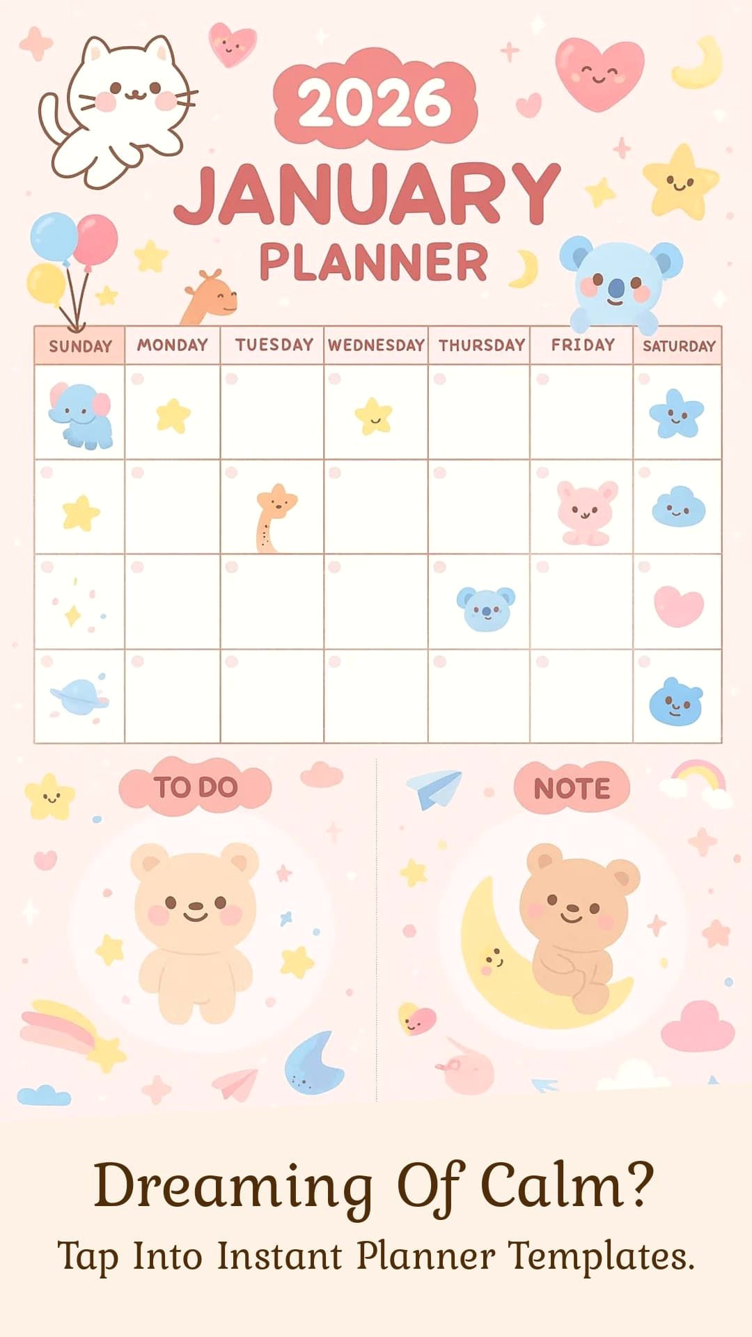 Transform Chaos into Calm with This Monthly Planner Template