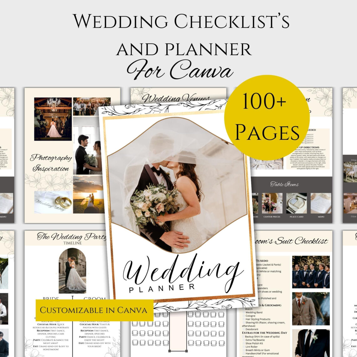 Plan Your Dream Wedding in Style: 101 Pages of Instant Templates