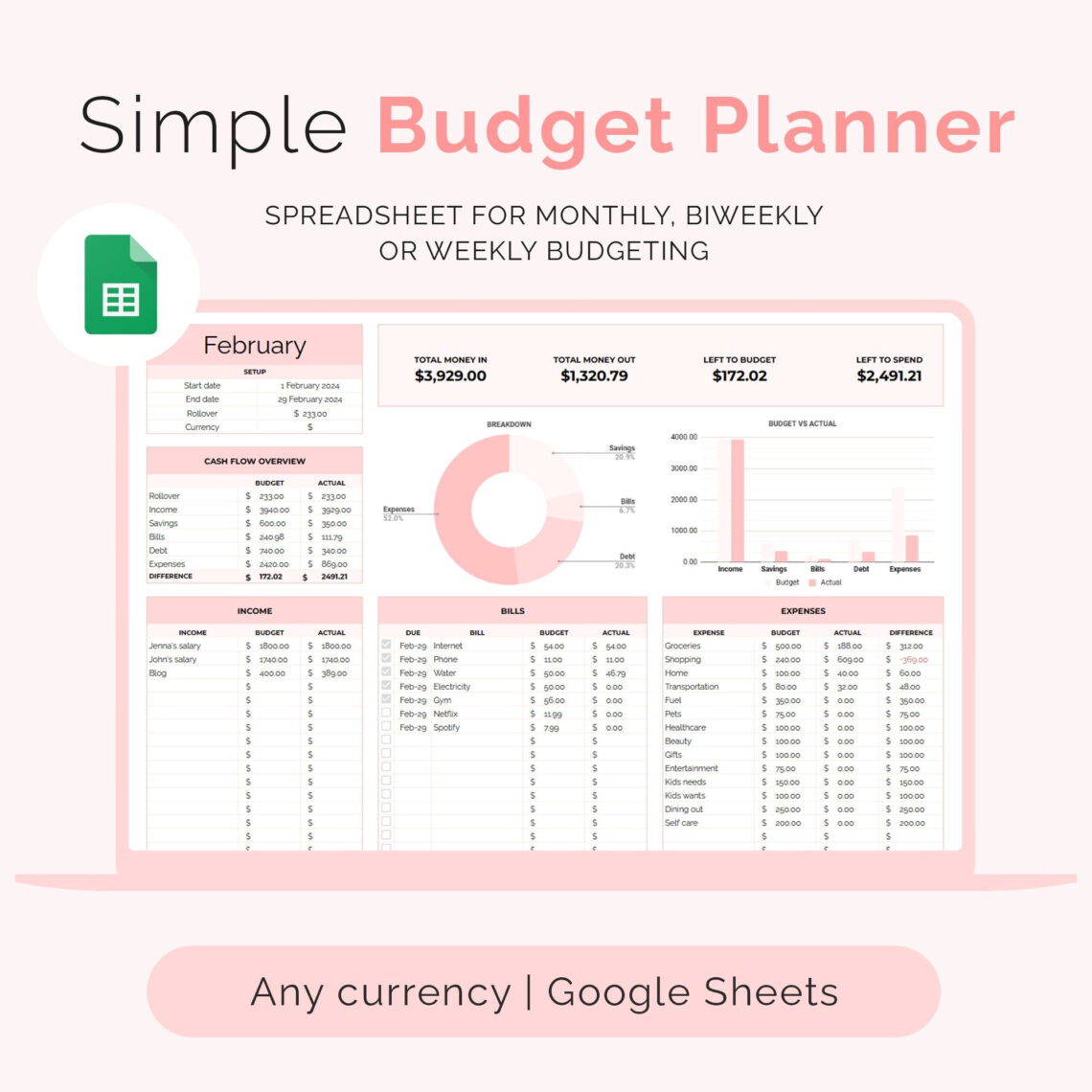 Easy Budget Planner for Beginners: Track Goals, Save Money