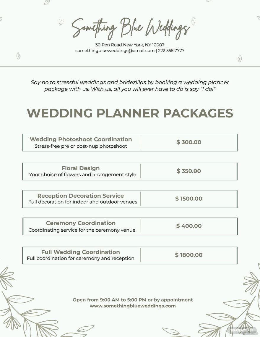 Price Your Wedding Planning Services with Ease