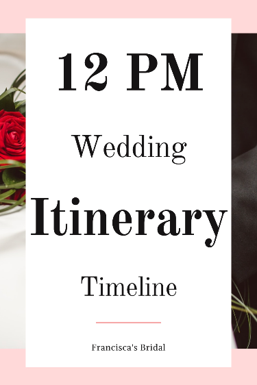 12pm Wedding Timeline: Easy, Stress-Free Planning
