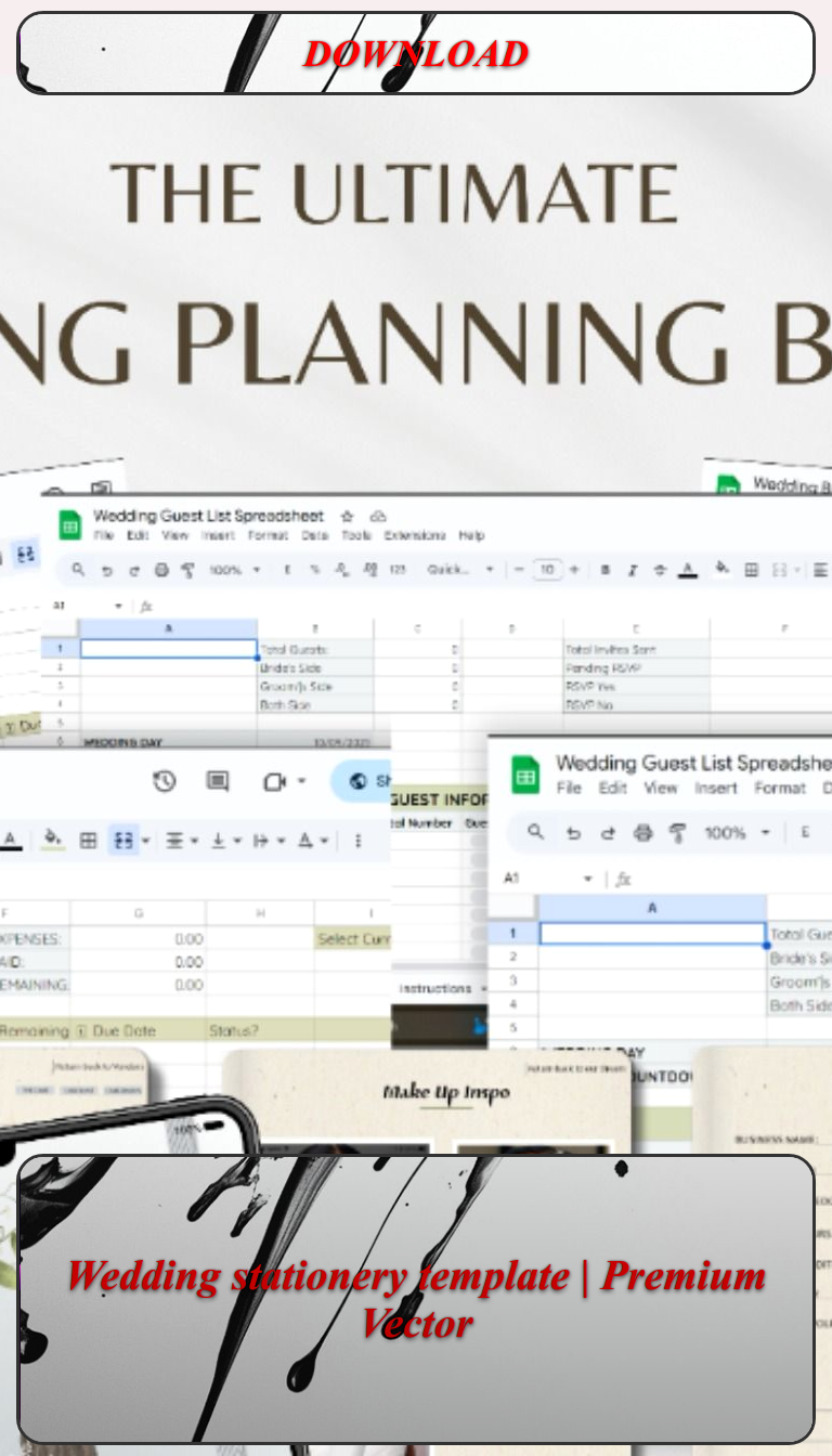 Elegant Wedding Stationery Templates