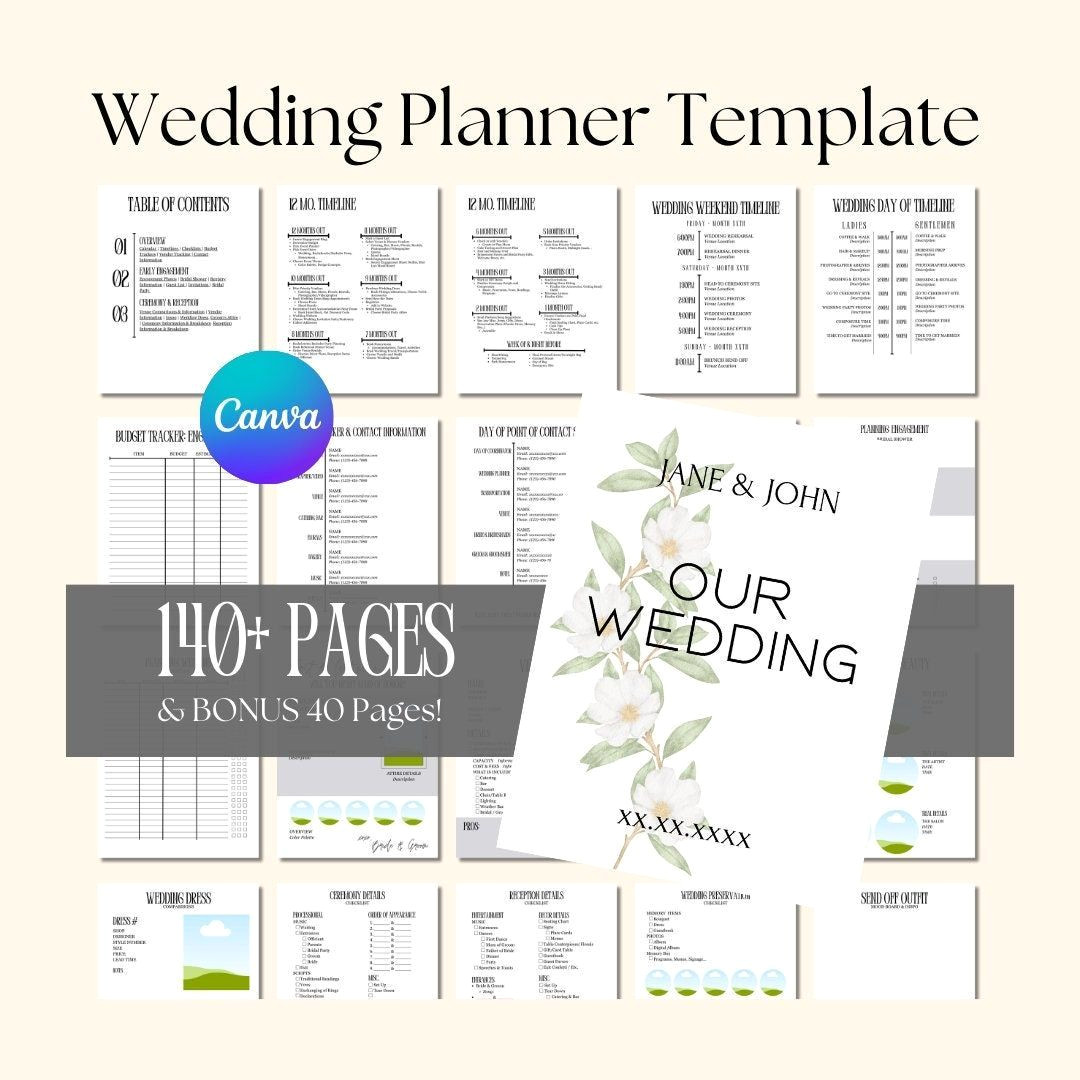 Plan Your Dream Wedding with Our 180+ Page Planner