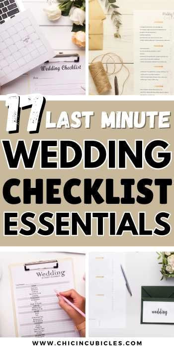 Last Minute Wedding Checklist: 17 Must-Haves for a Stress-Free Day