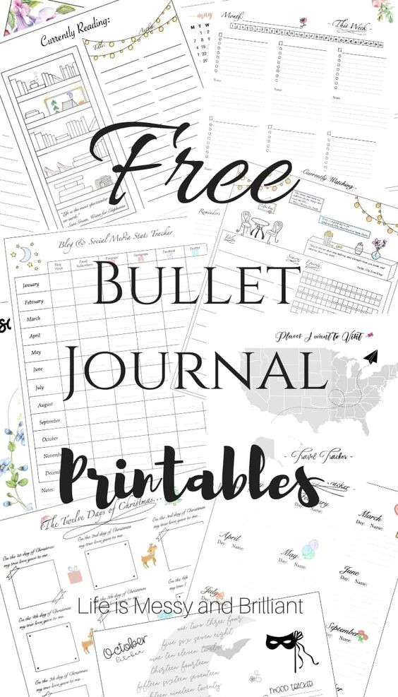 Elevate Your Bullet Journal with 100% Free Printables