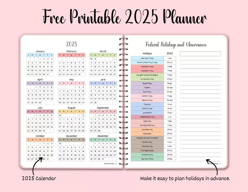 Free 2025 Planners + PDF Templates