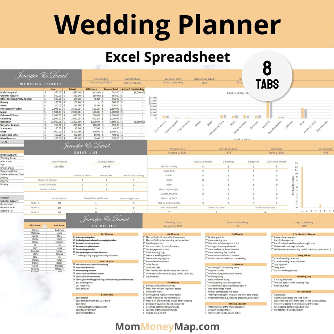 Plan Your Dream Wedding on a Budget: Easy Spreadsheet Tracker