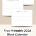 Download FREE 2026 Calendars — All 12 Months [Printable]