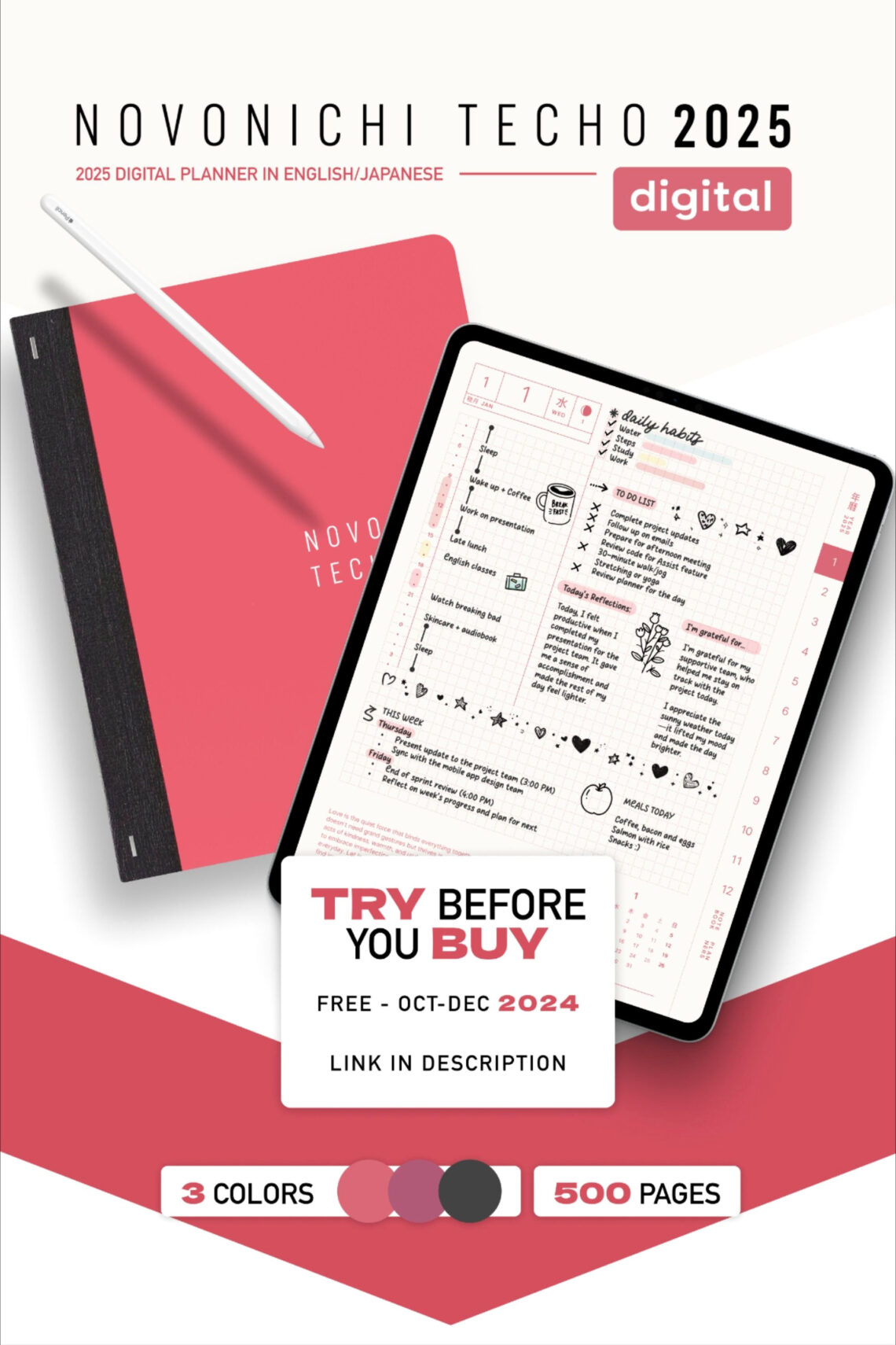 Unlock 2025: Moon Phase Guided Planning with the Hobonichi Digital Planner