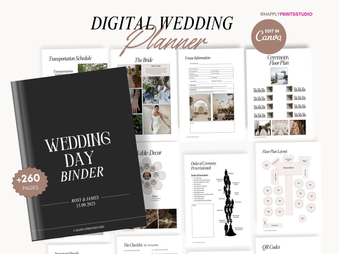 Plan Your Dream Wedding with 260+ Editable Templates