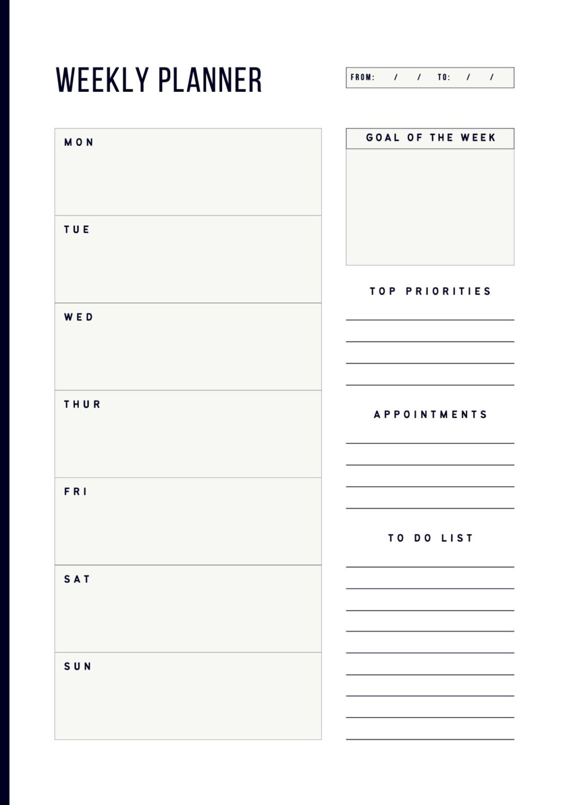 10+ Free Weekly Planners: Download Your Perfect PDF Today