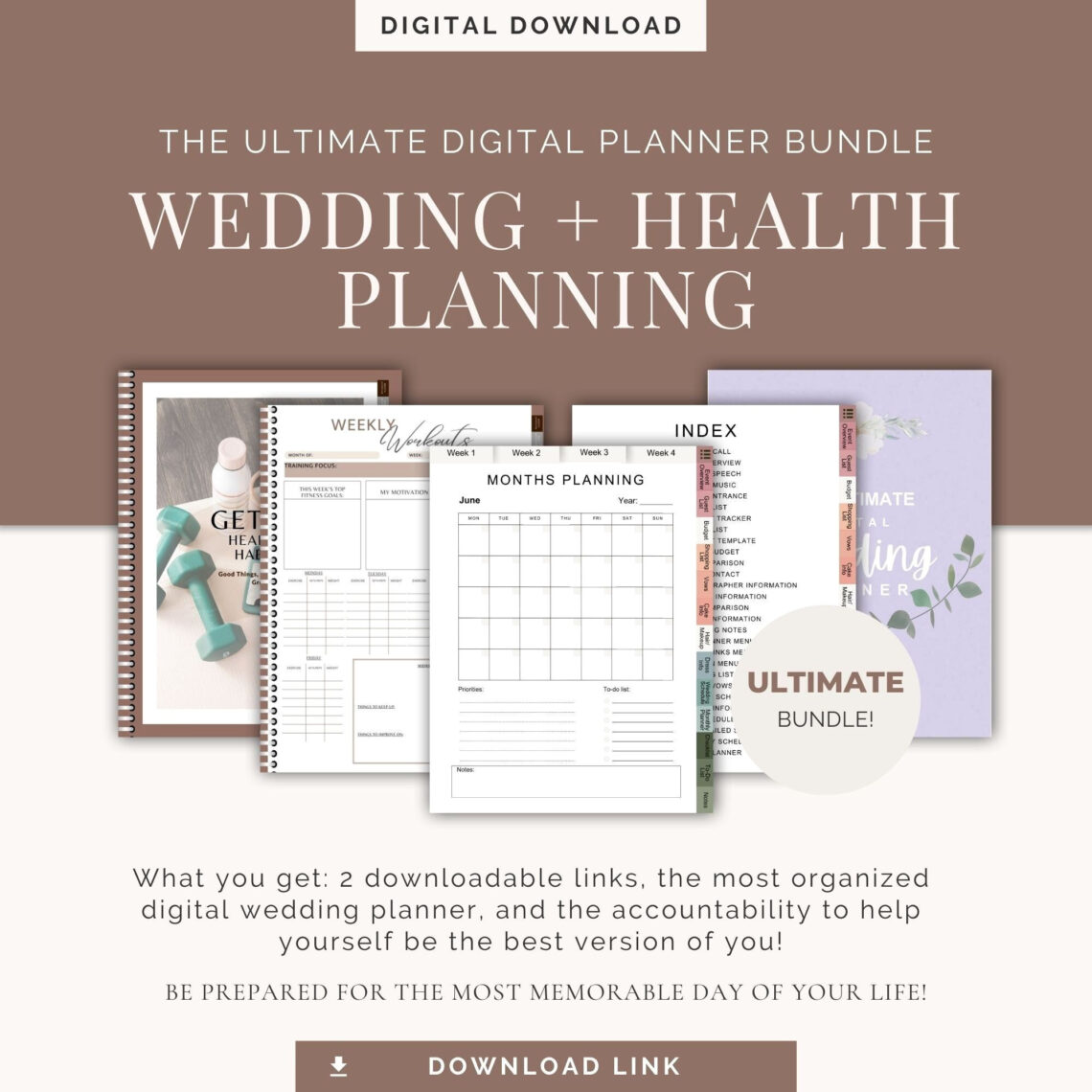 Wedding Planning Made Easy: Digital & Printer-Friendly Planners